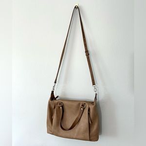 SOLD💗 Market & Spruce Tan Taupe Pebble Faux Leather Crossbody/Shoulder Bag